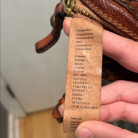 CAMPOMAGGI mini jewel stud circle leather bag - Picture 11 of 15